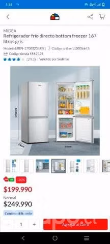 Refrigerador midea 167lts impecable