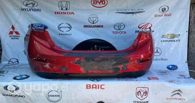 Parachoque Mazda Mazda 3 14-17 Trasero Rojo