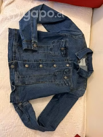 Chaqueta mezclilla azul mujer - Imagen 1