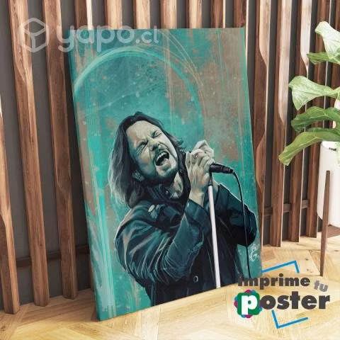 CUADRO DE EDDIE VEDDER 40x55cm llegar y colgar