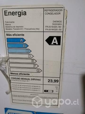 Refrigerador daewoo en buen estado - Imagen 5