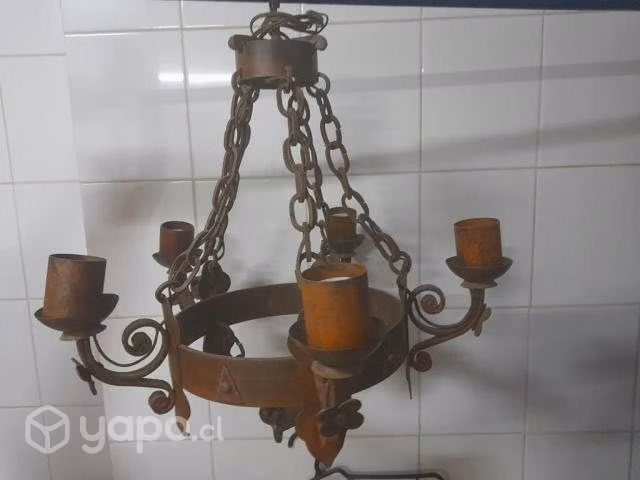 Lámparas fierro envejecido para terraza