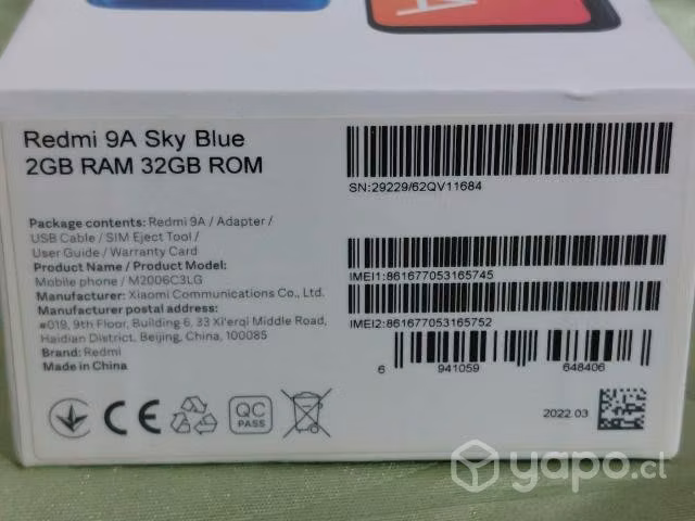 REDMI 9A SKY BLUE liberado para todas En caja - Imagen 4