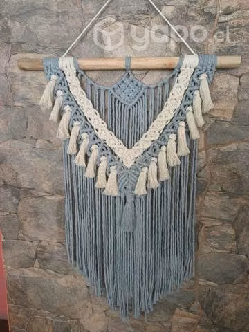 Mural decorativo macrame