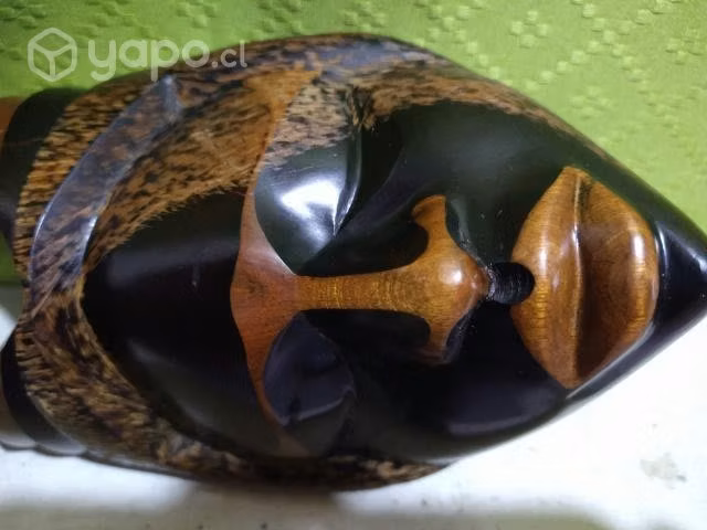 Antigua máscara de madera muy fina ,deco,vintage - Imagen 3