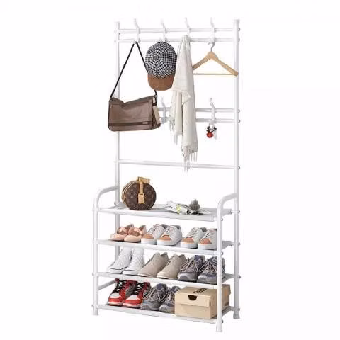 Zapatera multifuncional y colgador de ropa 5 nivel