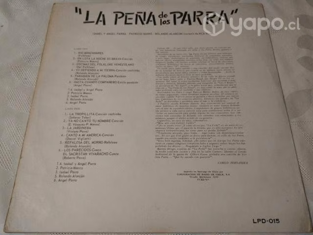 Mv68: vinilo la peña de los parra
