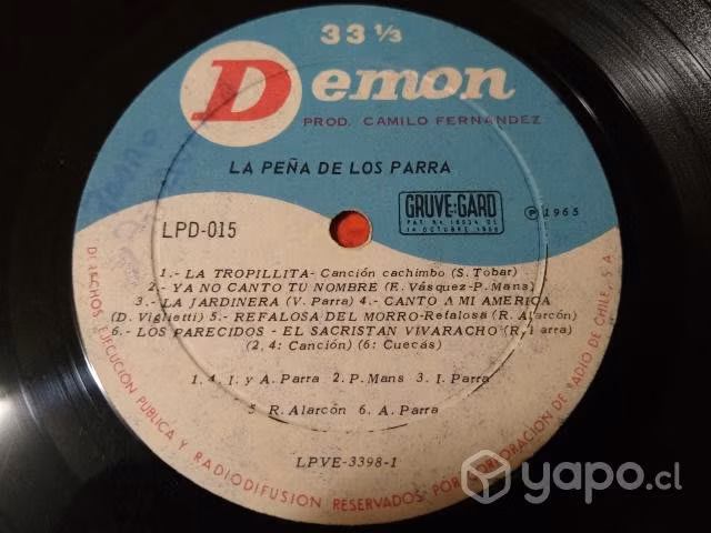 Mv68: vinilo la peña de los parra