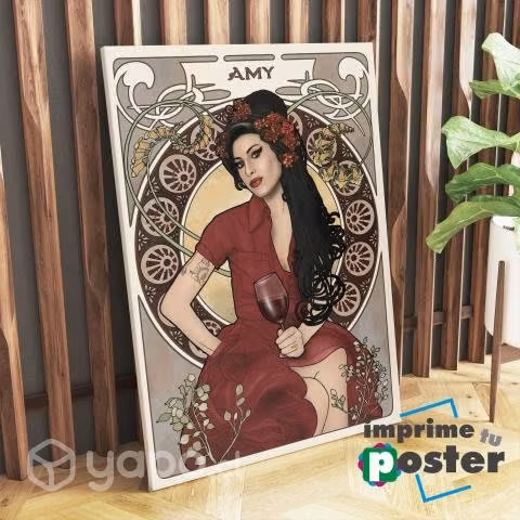 CUADRO DE AMY WINEHOUSE 40x55cm llegar y colgar