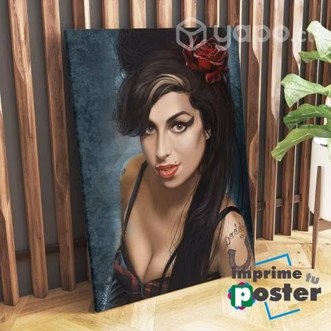 CUADRO DE AMY WINEHOUSE 40x55cm llegar y colgar