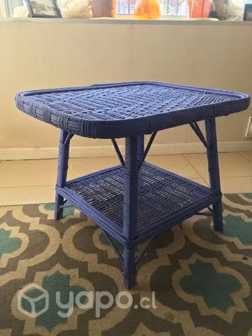 Mesa centro mimbre