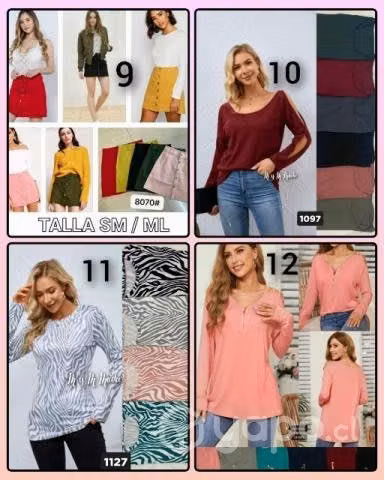 Variedad en ropa de damas
