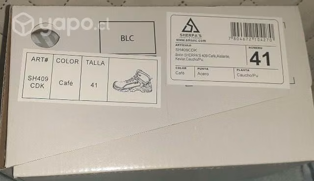 Zapatos de seguridad marca sherpa's