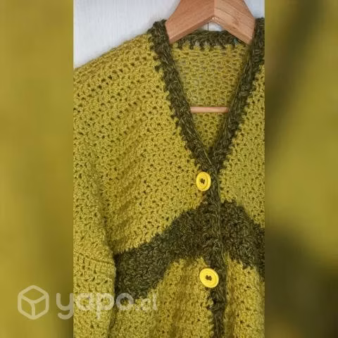 Chaleco Cardigan Oversized verde - Imagen 3