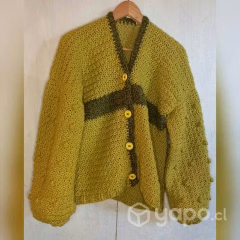 Chaleco Cardigan Oversized verde - Imagen 4