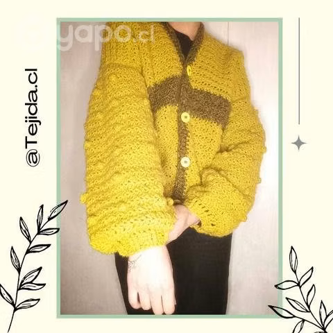 Chaleco Cardigan Oversized verde