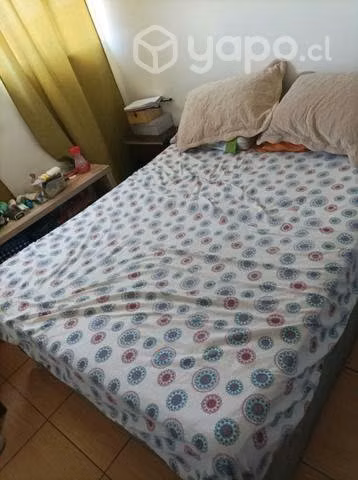 Cama 2 plazas colchón con resorte
