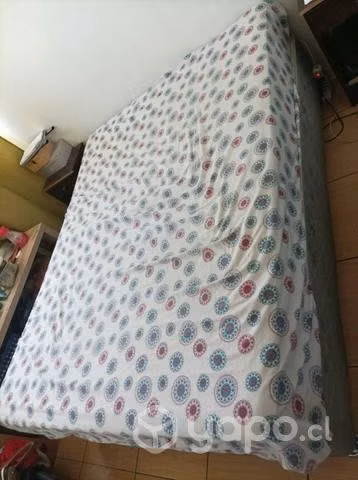 Cama 2 plazas colchón con resorte
