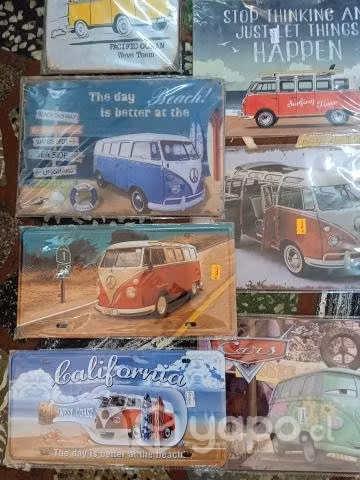 Platentes y cuadros de kombi retro