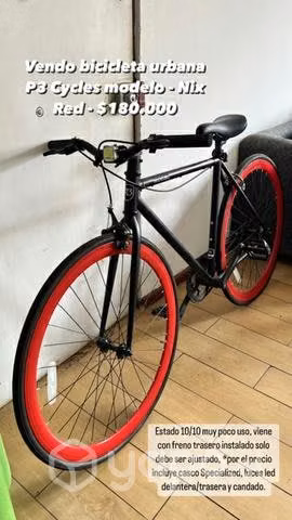 Bicicleta Urbana P3 Cycles modelo Nix Red Talla M