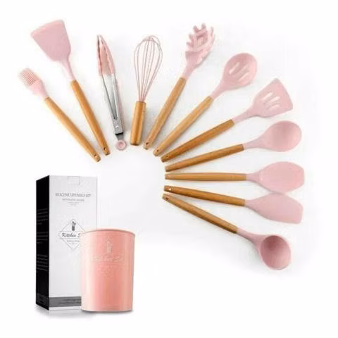 Set utensilios de silicona para cocina 11 piezas