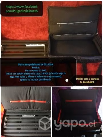 Pedalboard, pedaltrain y bolsos, creación propia