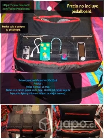 Pedalboard, pedaltrain y bolsos, creación propia