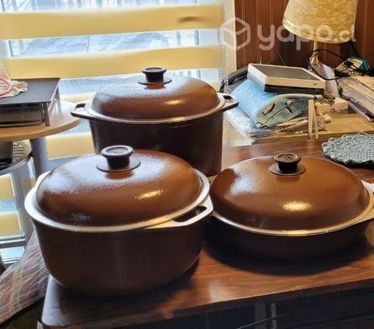 ollas 2 tipos y 1 paellera imitación esse