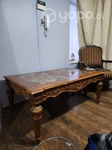 Mesa de centro madera y vidrio