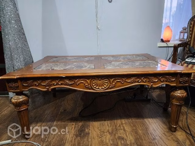 Mesa de centro madera y vidrio
