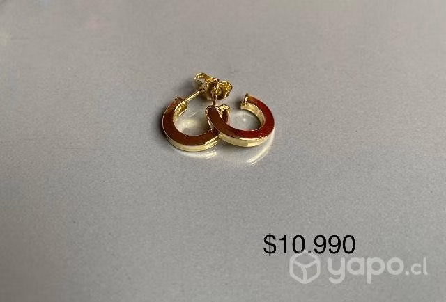 Aros bañados en oro