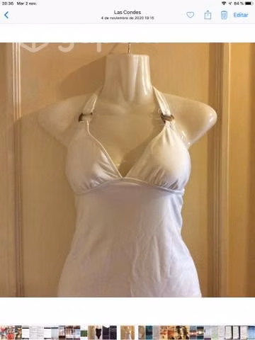 Traje baño entero marca Kardashian talla M blanco
