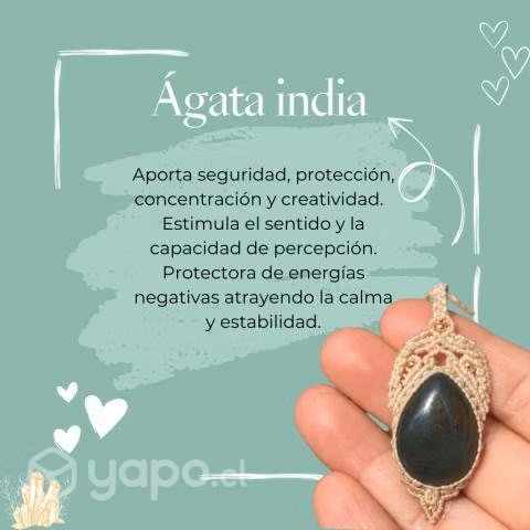 Collar macramé Ágata india - Imagen 2
