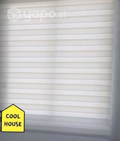 Cortinas roller duo blancas 90cms