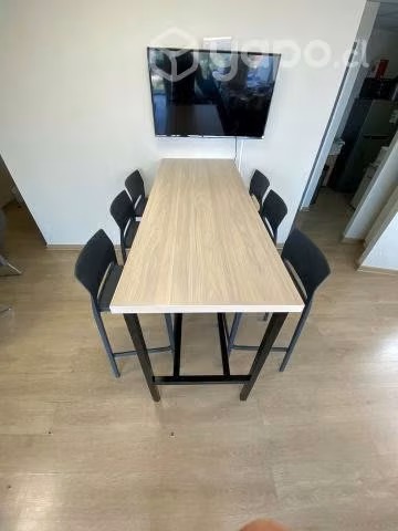 Mesa Bar Alta con Butacas/Sillas Altas