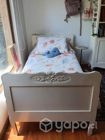 Hermosa cama vintage 1 plaza
