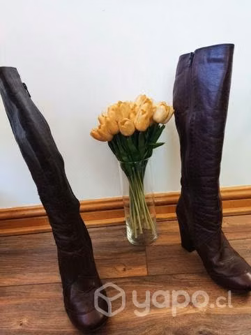 Botas número 40, de cuero poco uso - Imagen 3