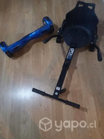 Hoverboard con hover kart carro