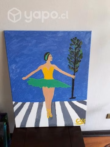Pintura bailarina en la calle