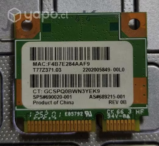 Tarjeta Wi-Fi + Bluetooth RT3290