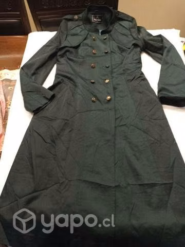 Trench largo talla M .verde musgo - Imagen 3