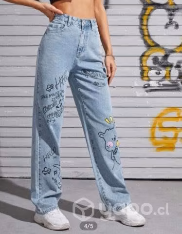 Pantalon recto con diseño de SHEIN