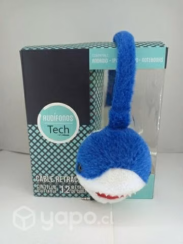 Audífonos peluche con cable retráctil casa ideas