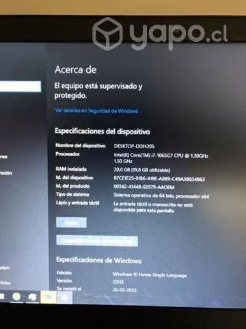Lenovo v14 IIL (20GB RAM) (256SSD) (CORE i7) - Imagen 4