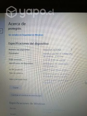 Notebook Asus A500q i5 6gb ram 700 GB - Imagen 4