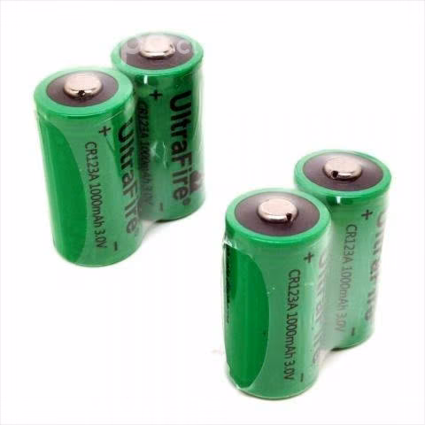 Pack 4 Batería Recargable CR123A. (Sin Cargador)