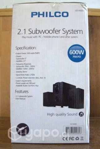 Parlante Subwoofer 2.1 Philco Ulx-6000 - Imagen 3