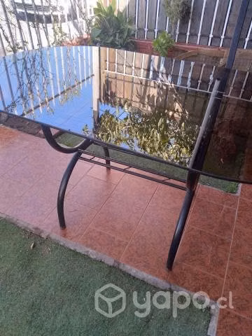 Mesa de comedor con vidrio templado para 6 sillas