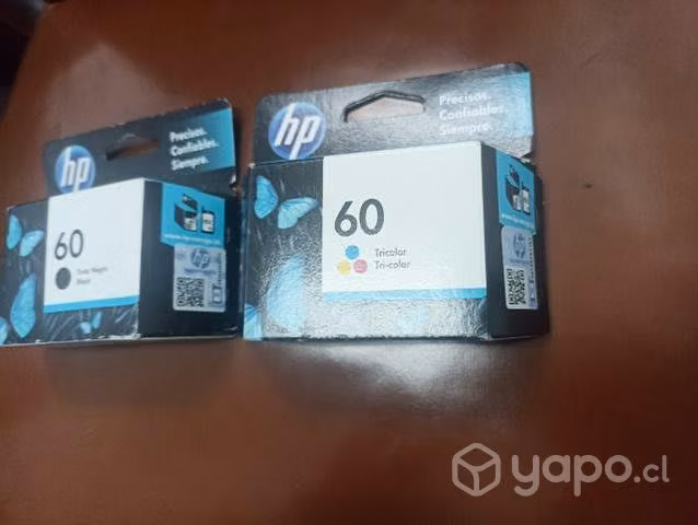 Tintas impresora HP 60 negra y a color