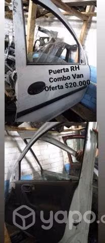 Puerta Derecho Chevrolet Combo van Blanca